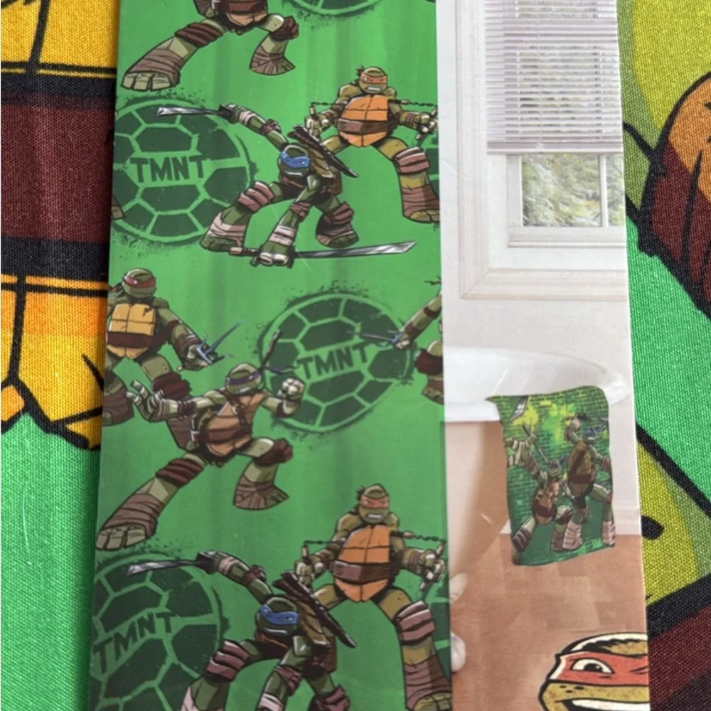 Teenage Mutant Ninja Turtles Green Shower Curtain 72”x72”